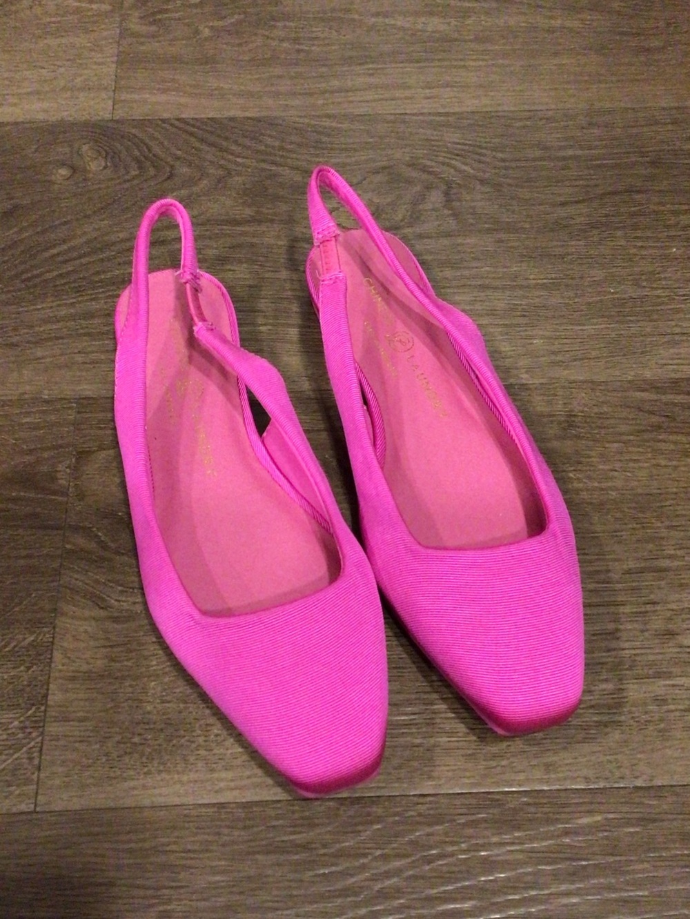 Chinese Laundry Hot Pink Pointed Slingback Flats
